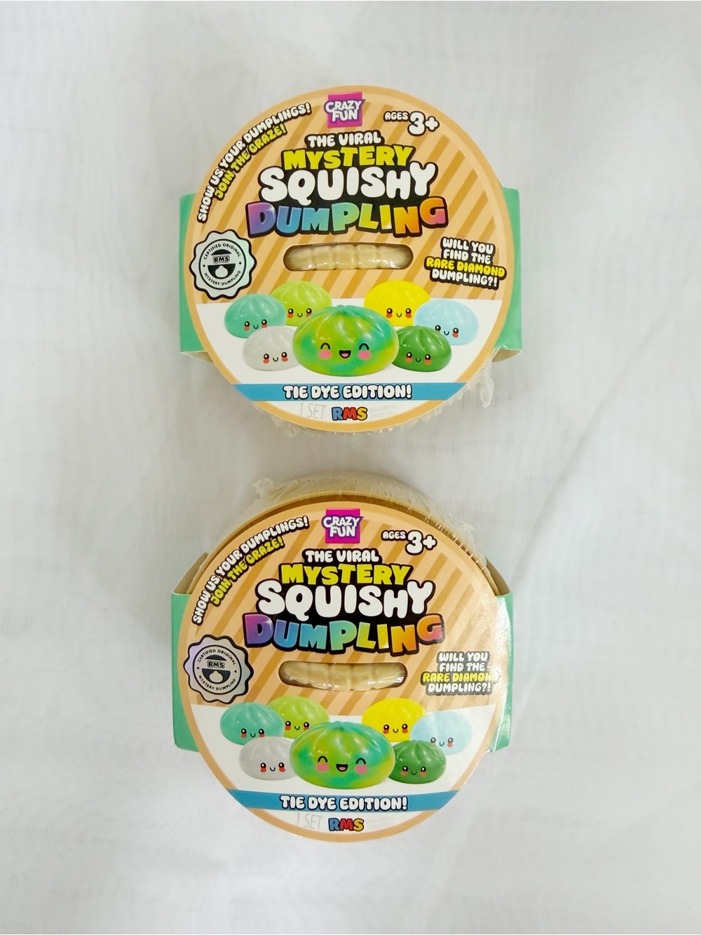 RMS Mystery Squishy Dumpling Tie Dye Edition Bundle of 2 Sealed Rare Viral NEW